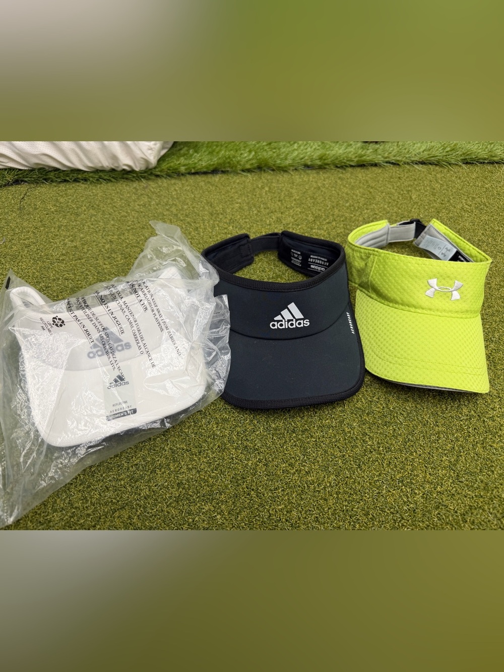 NWT Women’s visor set of 3 adidas and under armor